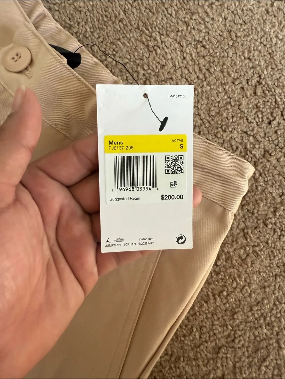 Jordan x J Balvin beige khakis  -dm for multiple  Never been worn